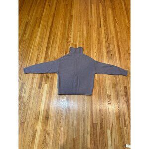 Vintage-Style Fashion Brand Turtleneck Sweater Womens L Acrylic Knit Purple